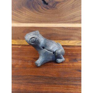 Vintage OCARINA Flute Whistle Folk Art Ceramic Pottery Frog